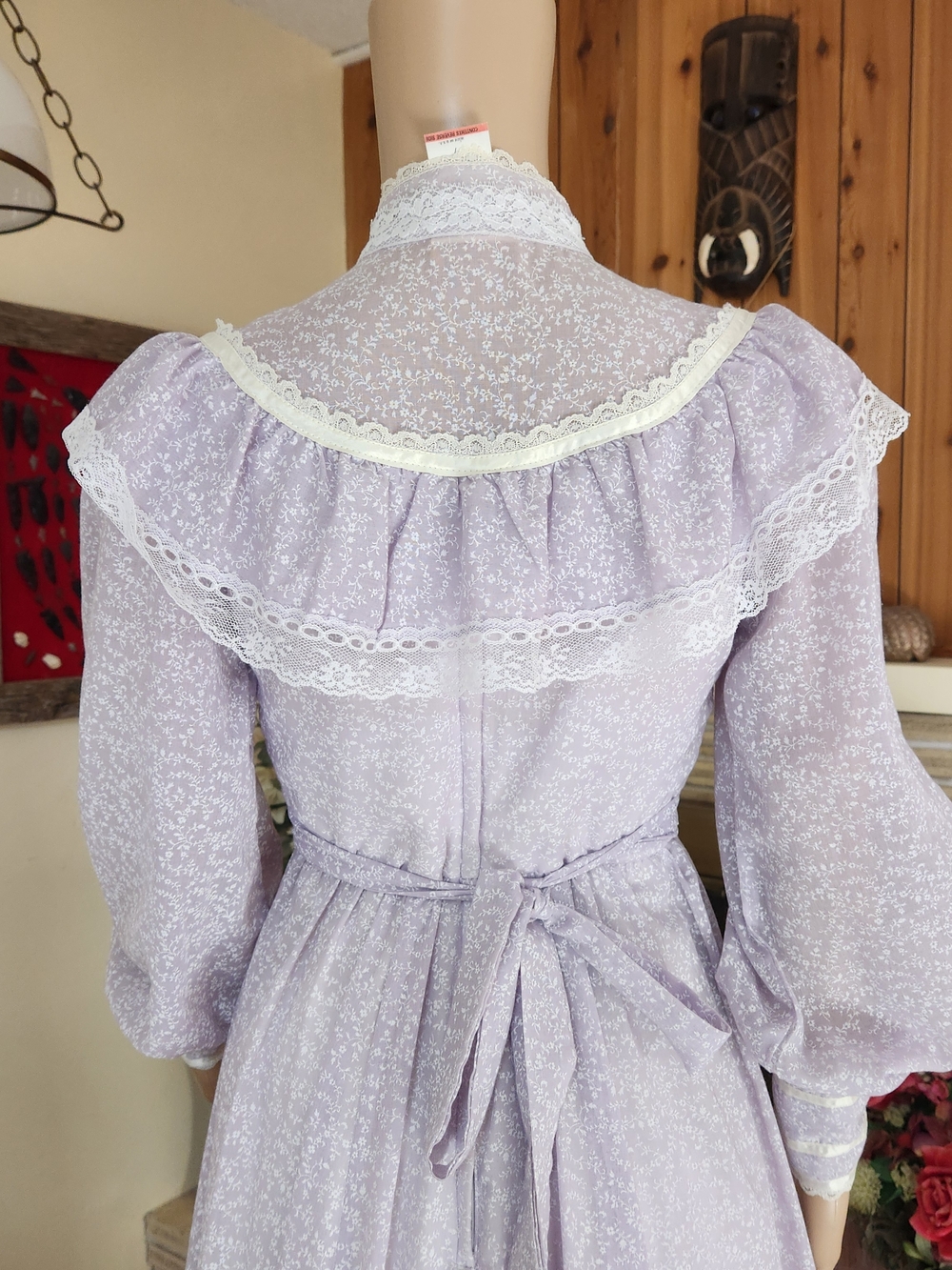 ✨ Dreamy Vintage 70s Lavender Gunne Sax Prairie Dress ✨ - Picture 6 of 12